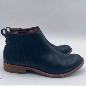 Kork-Ease Black Leather Ankle Booties